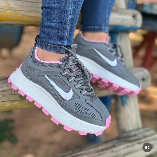 Baskets Femme Gris Rose