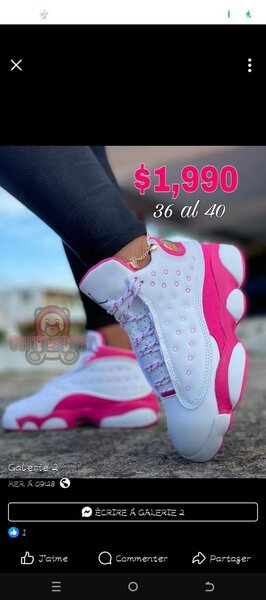 Jordan rose et blanc élégants