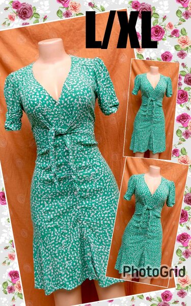 Robe Vintage Vert Floral