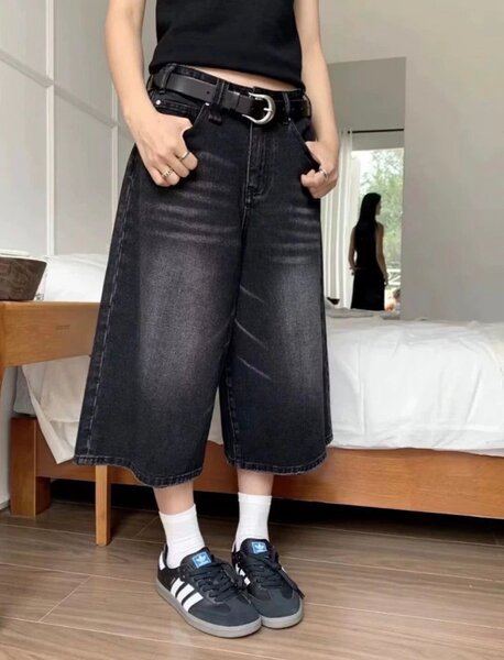 Culottes en jean unisexes