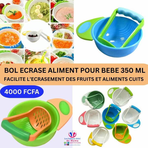 Bol Écrase-Aliment Bébé 350ml