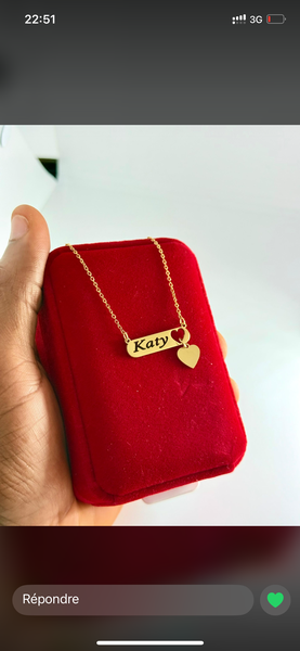 Collier Personnalisé Coeur