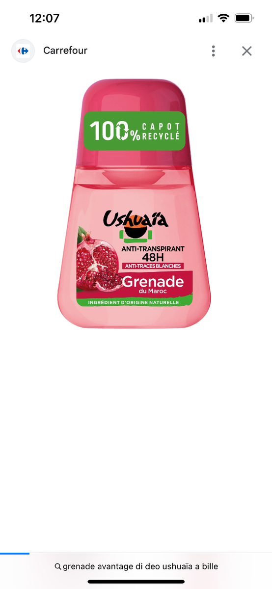 Déodorant Ushuaïa Mandarine Vert