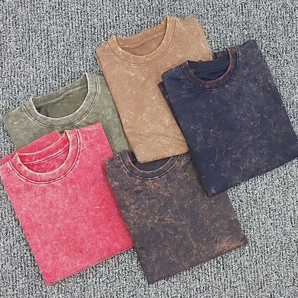 T-shirts délavés unisexes