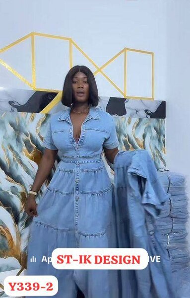 Robe longue en jean élégante