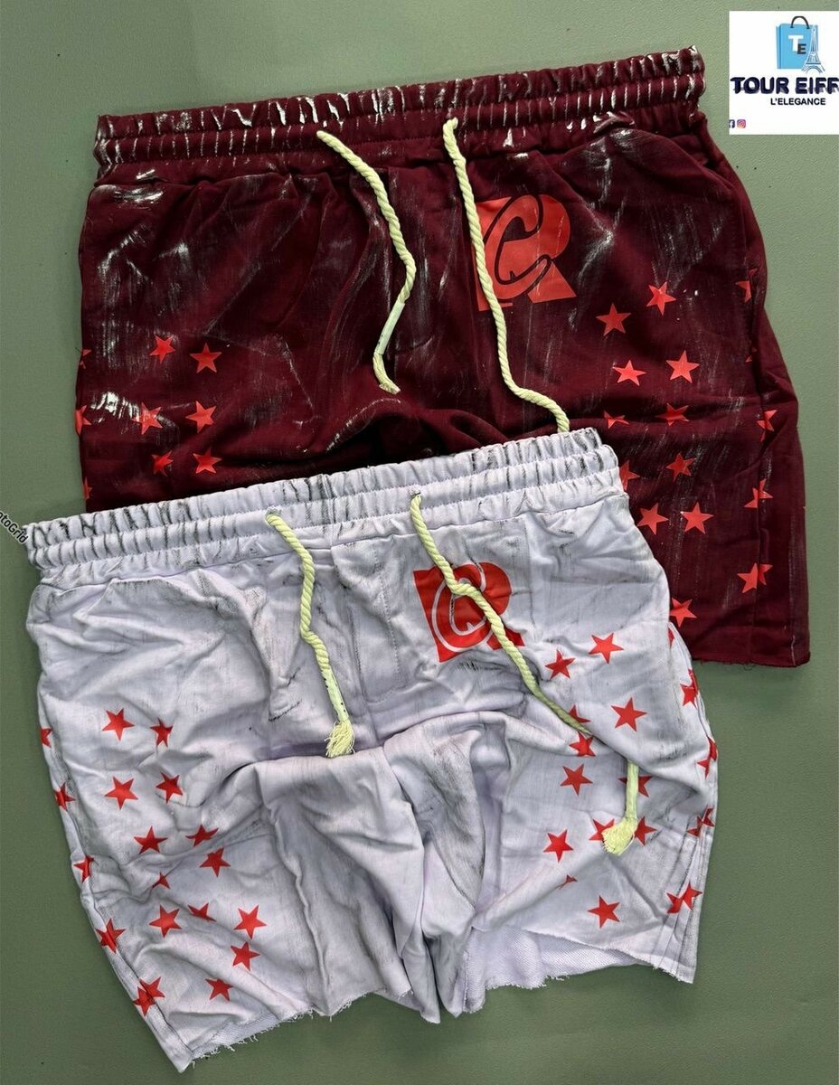 Shorts unisex éclaboussures