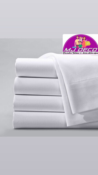 Draps en Coton Blancs