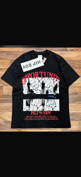 T-shirt noir graphique homme