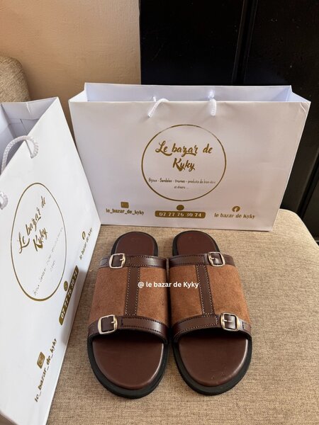 Sandales hommes en daim