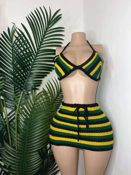 Ensemble bikini crochet coloré
