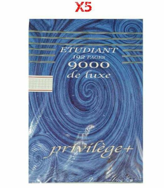 Cahier Étudiant 200 Pages X 5