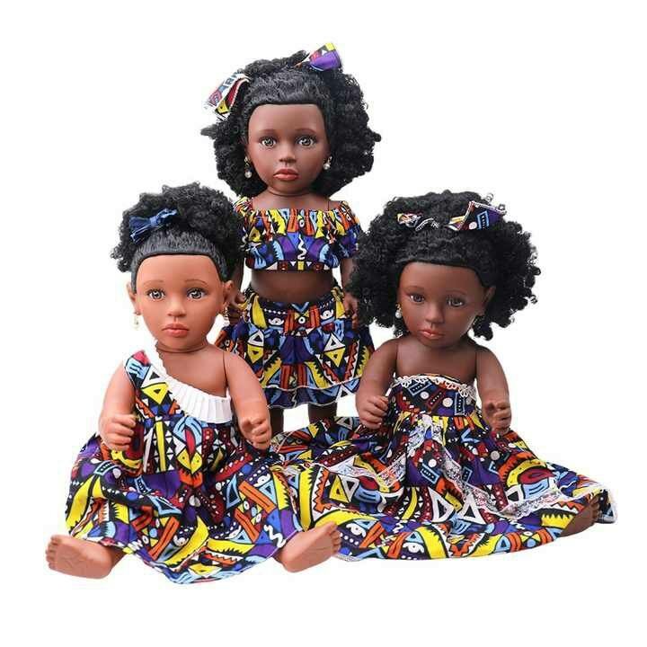 Poupée en tissu africain chic