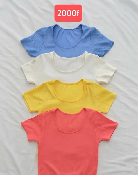 Top colorées en coton