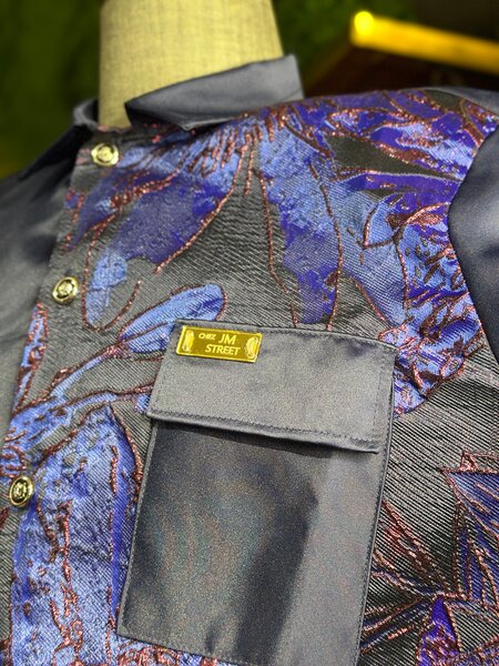 Chemise élégante bleue homme