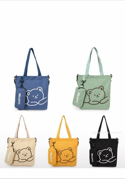 Sac fourre-tout avec motif ours
