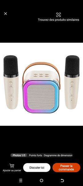 Enceinte Bluetooth Karaoké