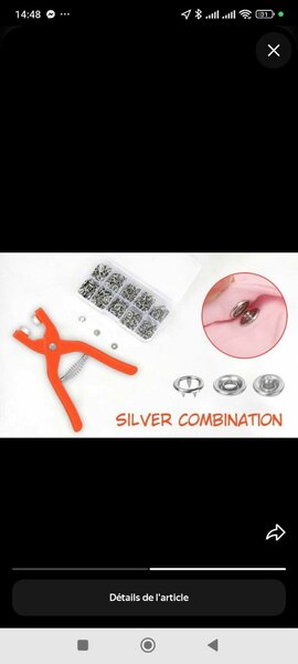 Pince à bouton-pression