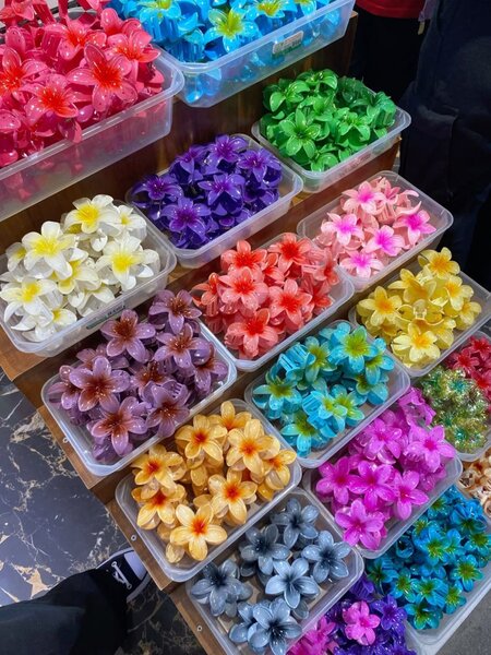 Pince à fleur pour cheveux