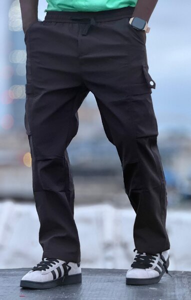 Pantalon cargo noir homme