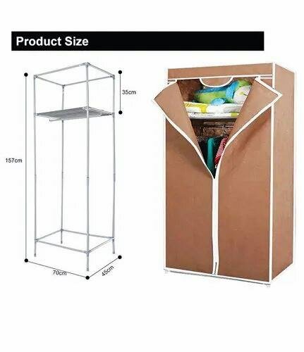 Single Door Foldable Wardrobe