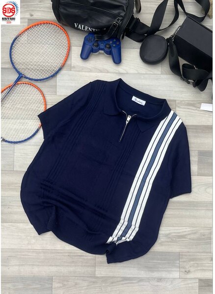 Polo en tricot à rayures