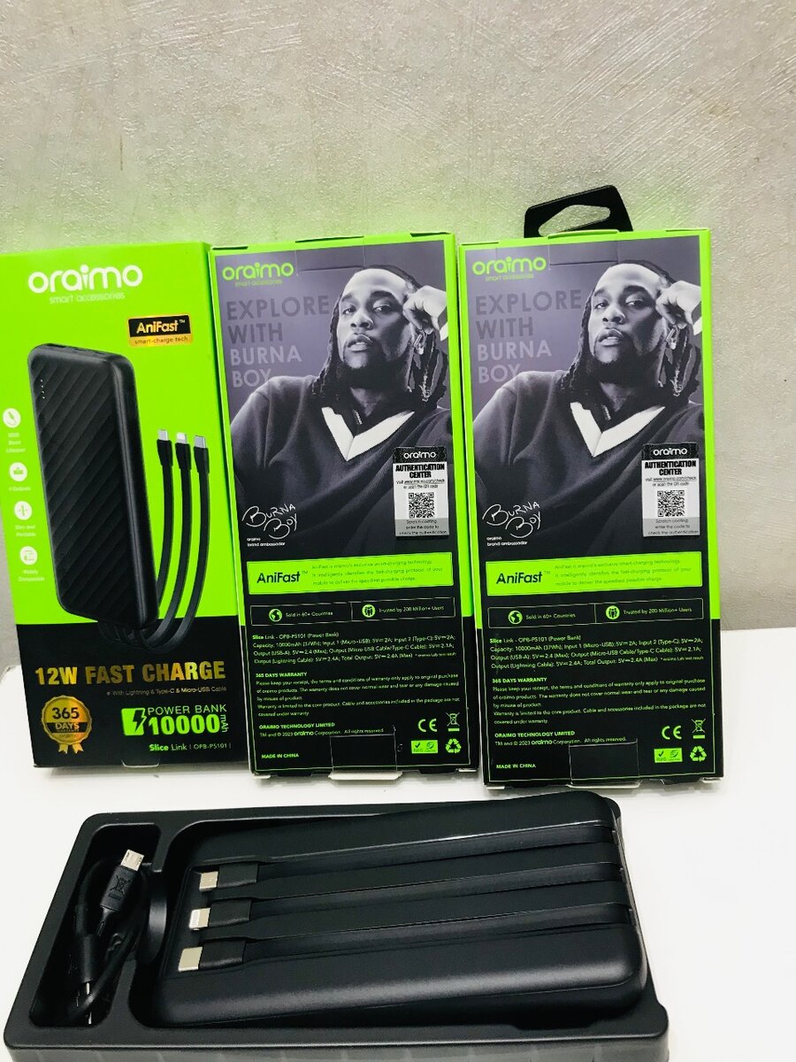 Oraimo powerbanks (10000mah)