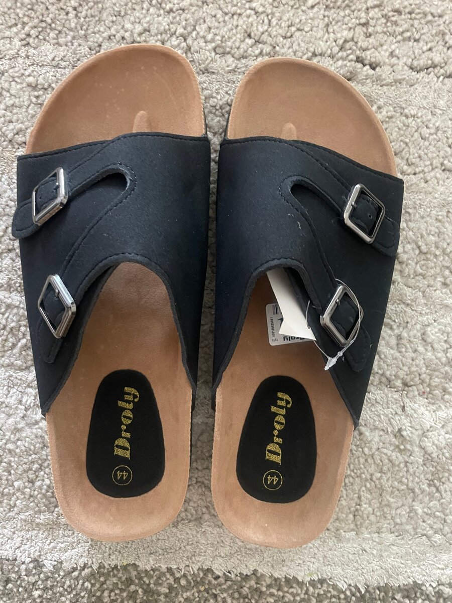 Sandales à boucles en cuir unisexe