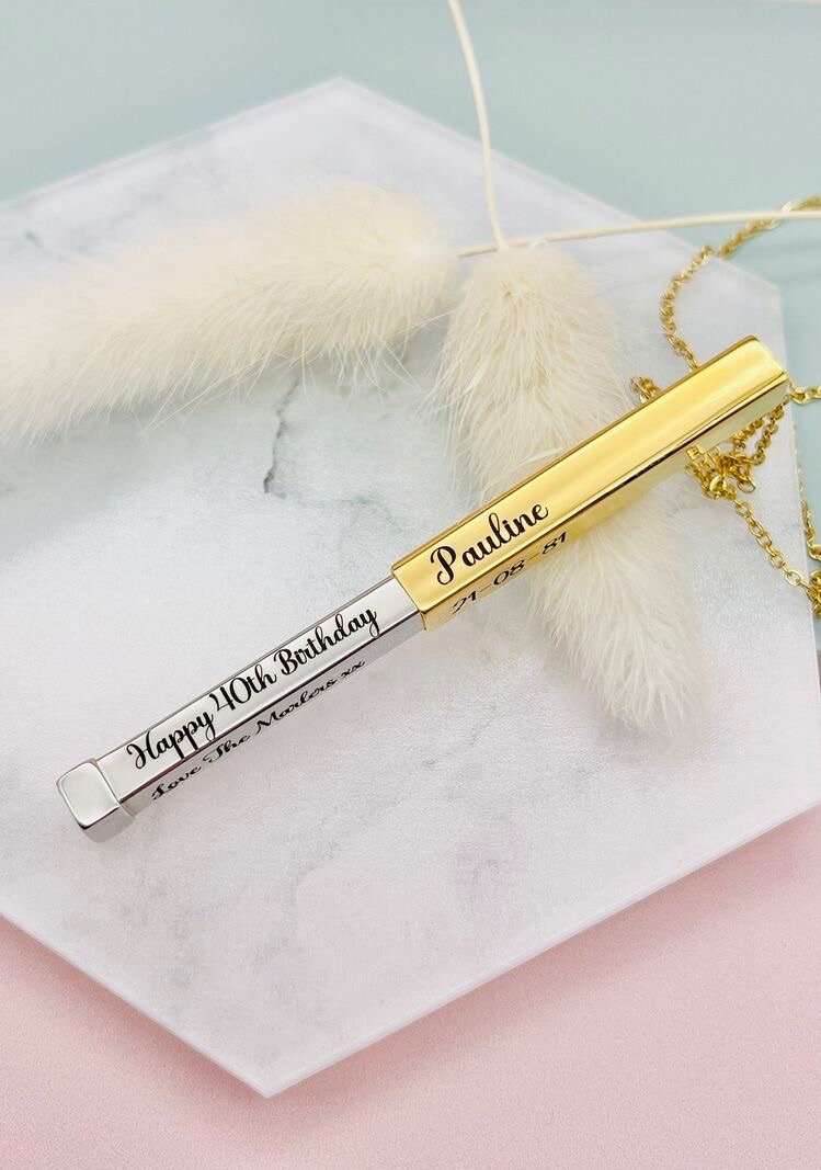 3D Slider Bar Necklace