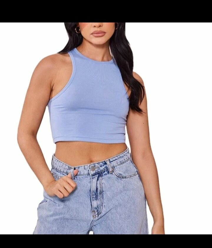 Débardeur court sans manches