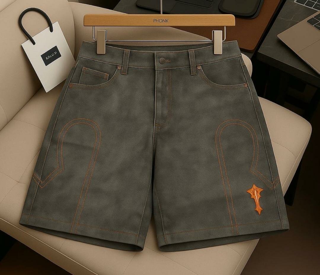 Shorts en denim gris tendance