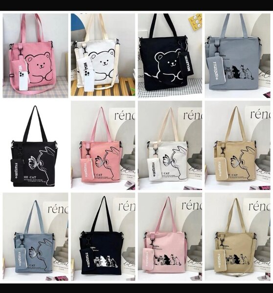 Tote bag motif animal