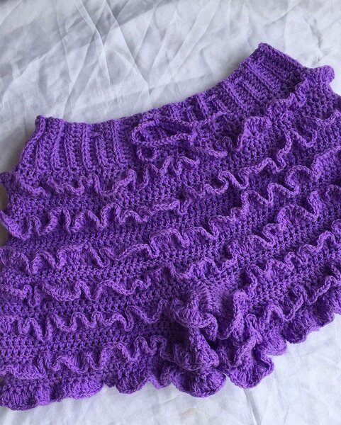 Shorts en crochet colorés