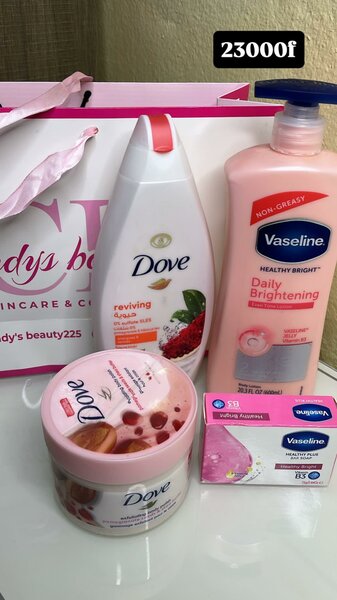 Set soins corporels Dove et Vaseline