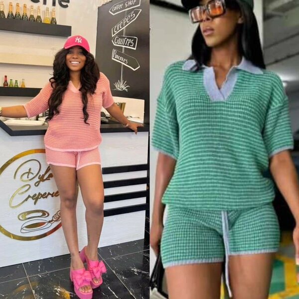 Chic ensemble en laine bien lourd S M L XL 2xl 2couleurs