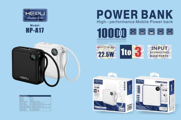 Batterie Externe HEPU 10000mAh