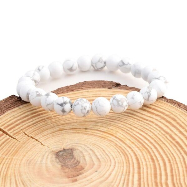Bracelet en pierre de howlite