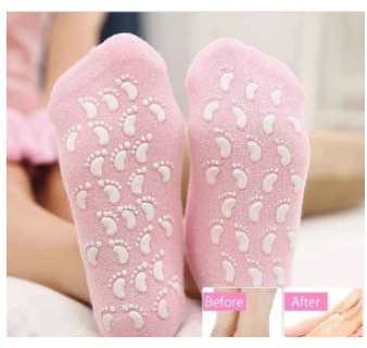 Hydrating Spa Gel Socks for Cracked Heels, Moisturizing Foot Care Therapy, Soft & Reusable Socks for Women & Men