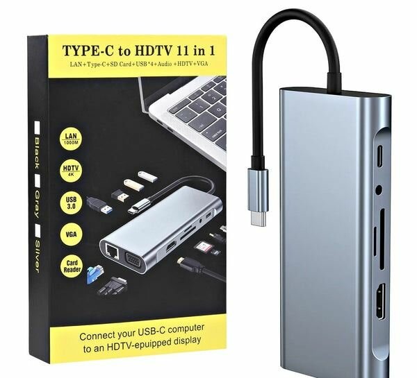Adaptateur 11-en-1 Type-C HDTV