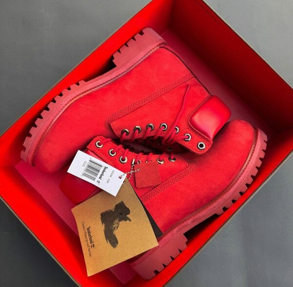 Bottes rouges robustes unisexes