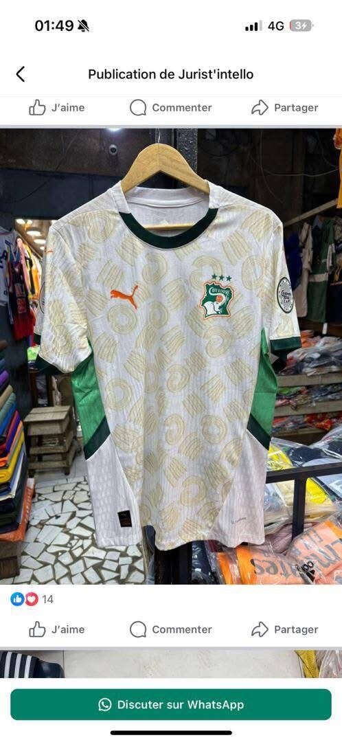 Maillot Équipe de Côte d'Ivoire