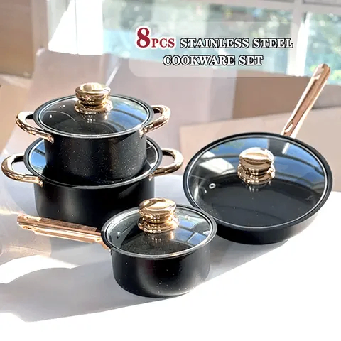 8pieces nonstick cookware