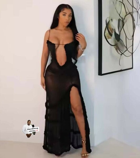Robe longue transparente sexy