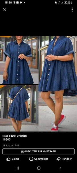 Robe en jean décontractée