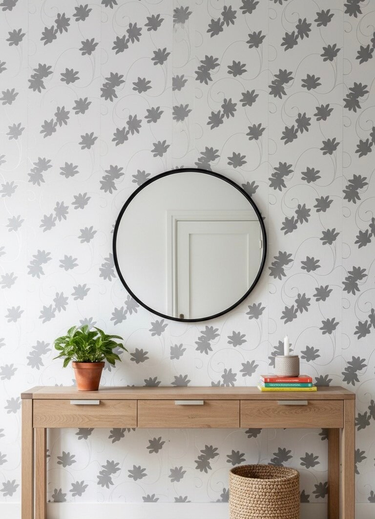 Papier peint floral moderne