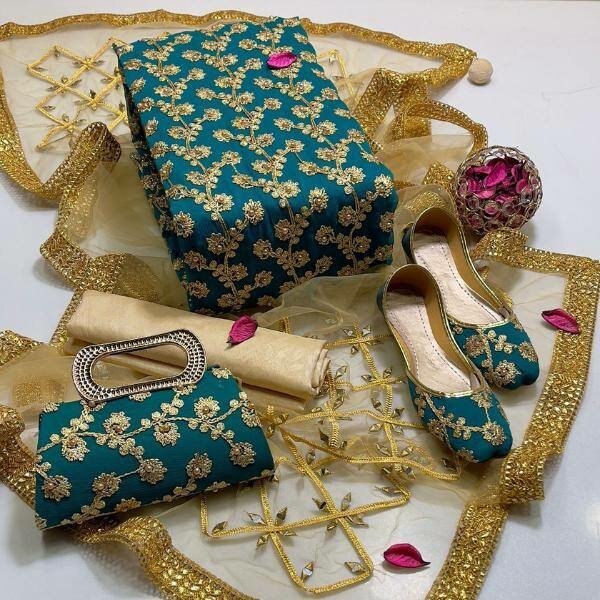 Unstitched crinkle chiffon