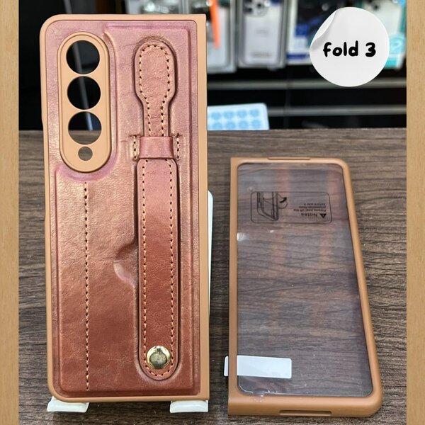coque compatible samsung z fold 3 marron