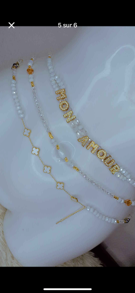 Bracelet perles "Mon Amour"