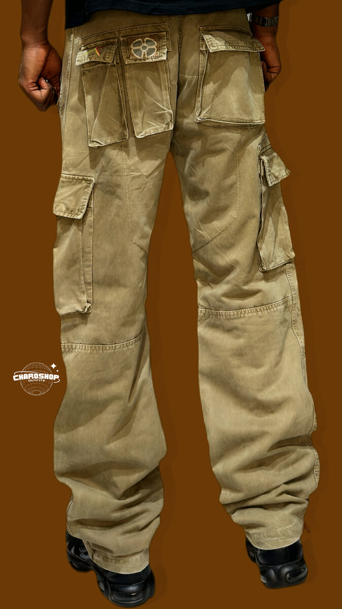 Pantalon cargo homme kaki