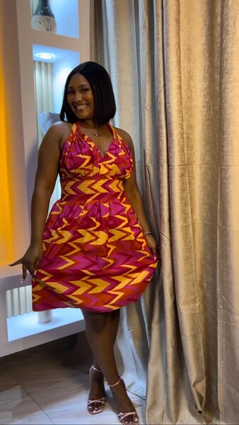 Robe volante multicolore