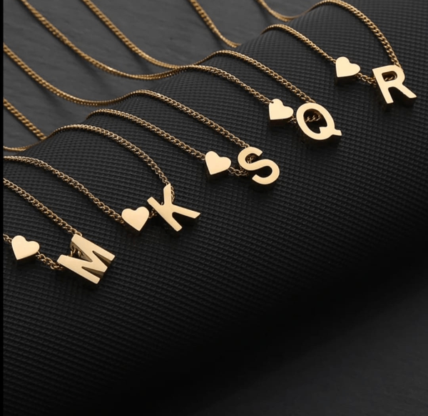 Collier Initiale en acier inox